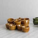 Set of 35 vintage enameled stoneware snail molds