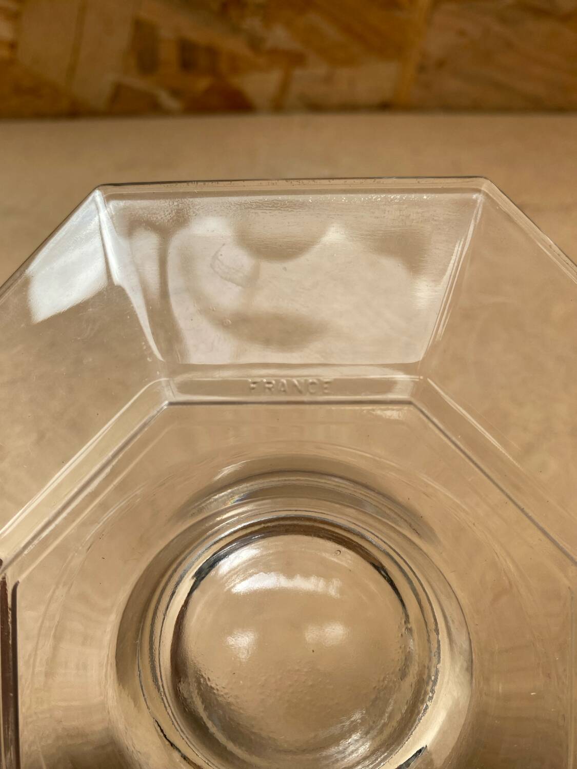 Pair Antique ARCOROC Octime Egg Cup Transparent Molded Glass Vintage #B478