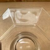 Paire Ancien Coquetier ARCOROC Octime Verre Moulé Transparent Vintage #B478