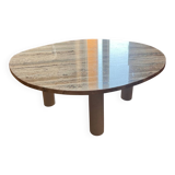 Organic coffee table in travertine.