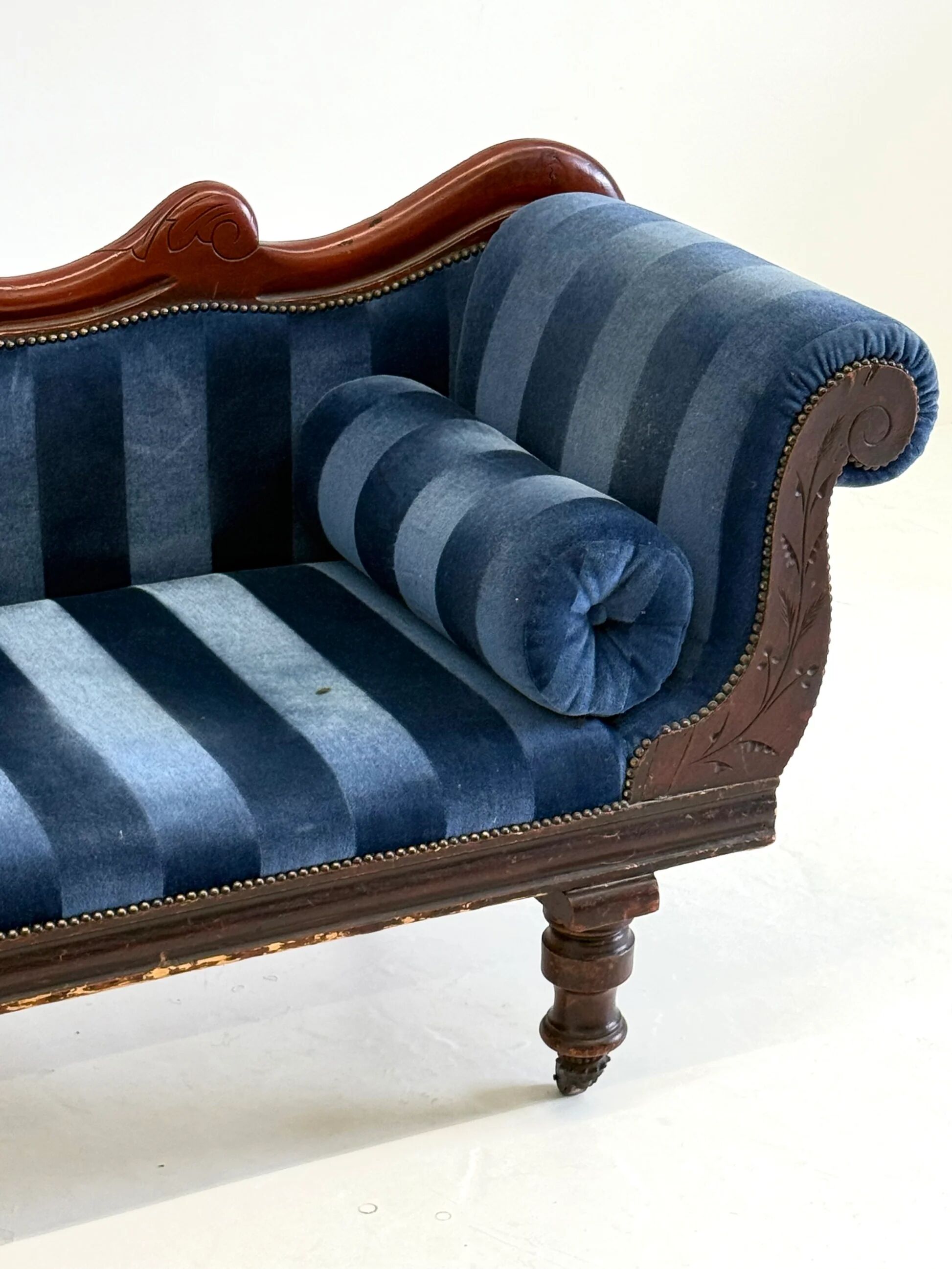 Antique Victorian chaise longue / méridienne