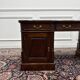Classic English Desk with Black Leather