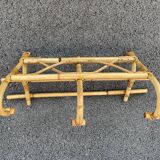 Rattan coat rack