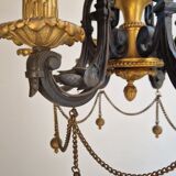 Chandelier in gilded bronze and patinated 19th century