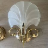 Pair of vintage shell wall lights