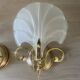 Pair of vintage shell wall lights