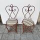 Pair of wrought iron chairs, Art Nouveau, early 20th century – France