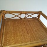 Dresser rattan blond 3 drawers years 70/80