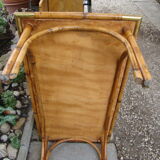 Table basse rotin ancienne