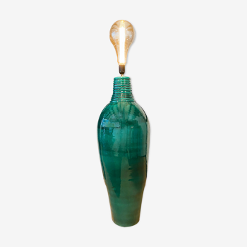 Ceramic emerald green lamp