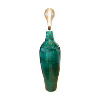 Ceramic emerald green lamp