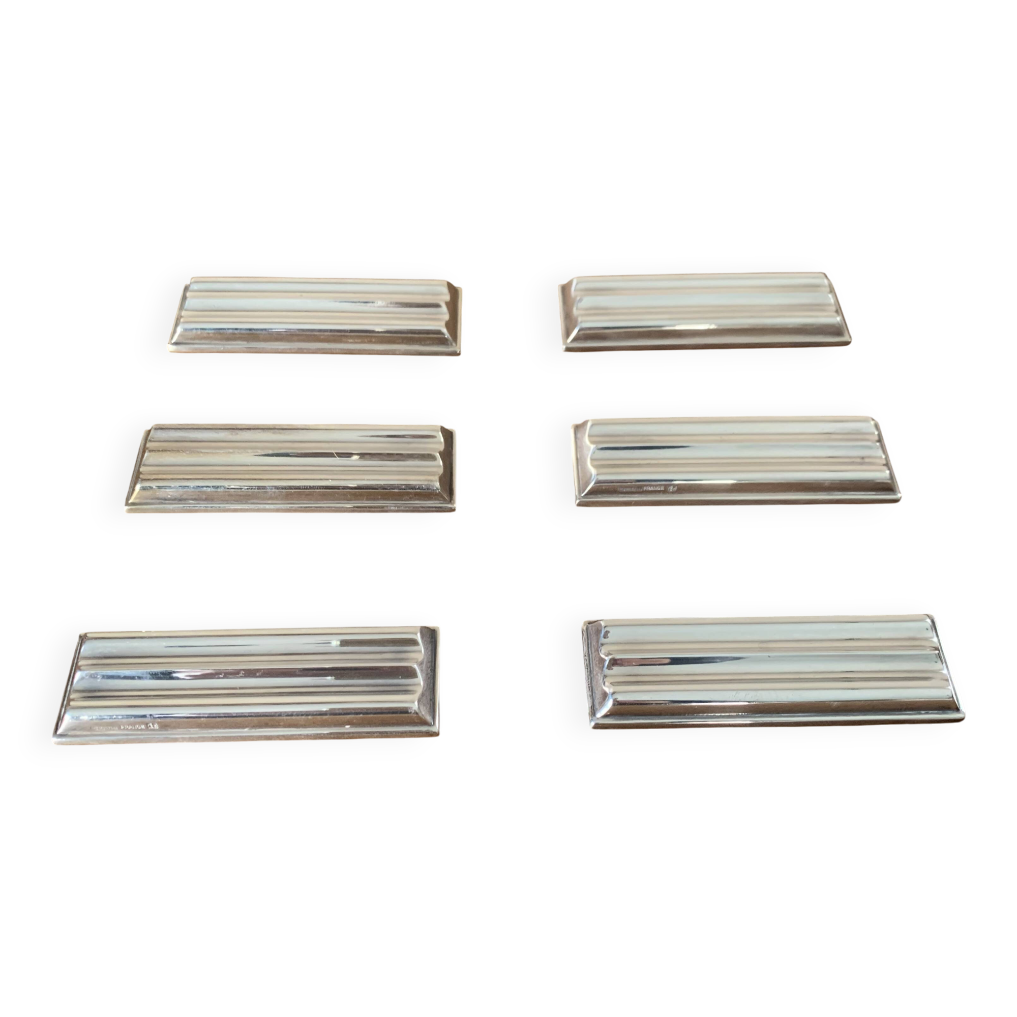 6 silver-plated knife rests Christofle