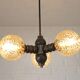 Lampe suspendue vintage en bois Spoutnik / Lampe suspendue rustique du milieu du siècle des années 1970