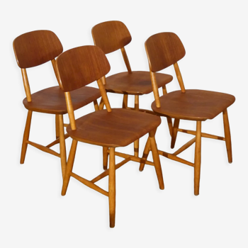 Serie de chaises scandinave de Nesto 1960