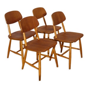 Serie de chaises scandinave - 1960