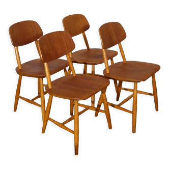 Serie de chaises scandinave de Nesto 1960