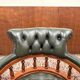 Fauteuil capitaine Chesterfield vert anglais classique