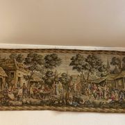 Tapestry of the Gobelins, village festival scene, perfect condition.