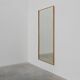 Large Vintage seventies Ibiza style rectangular mirror with bamboo frame