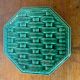 Antique DIGOIN Green Ceramic Trivet France