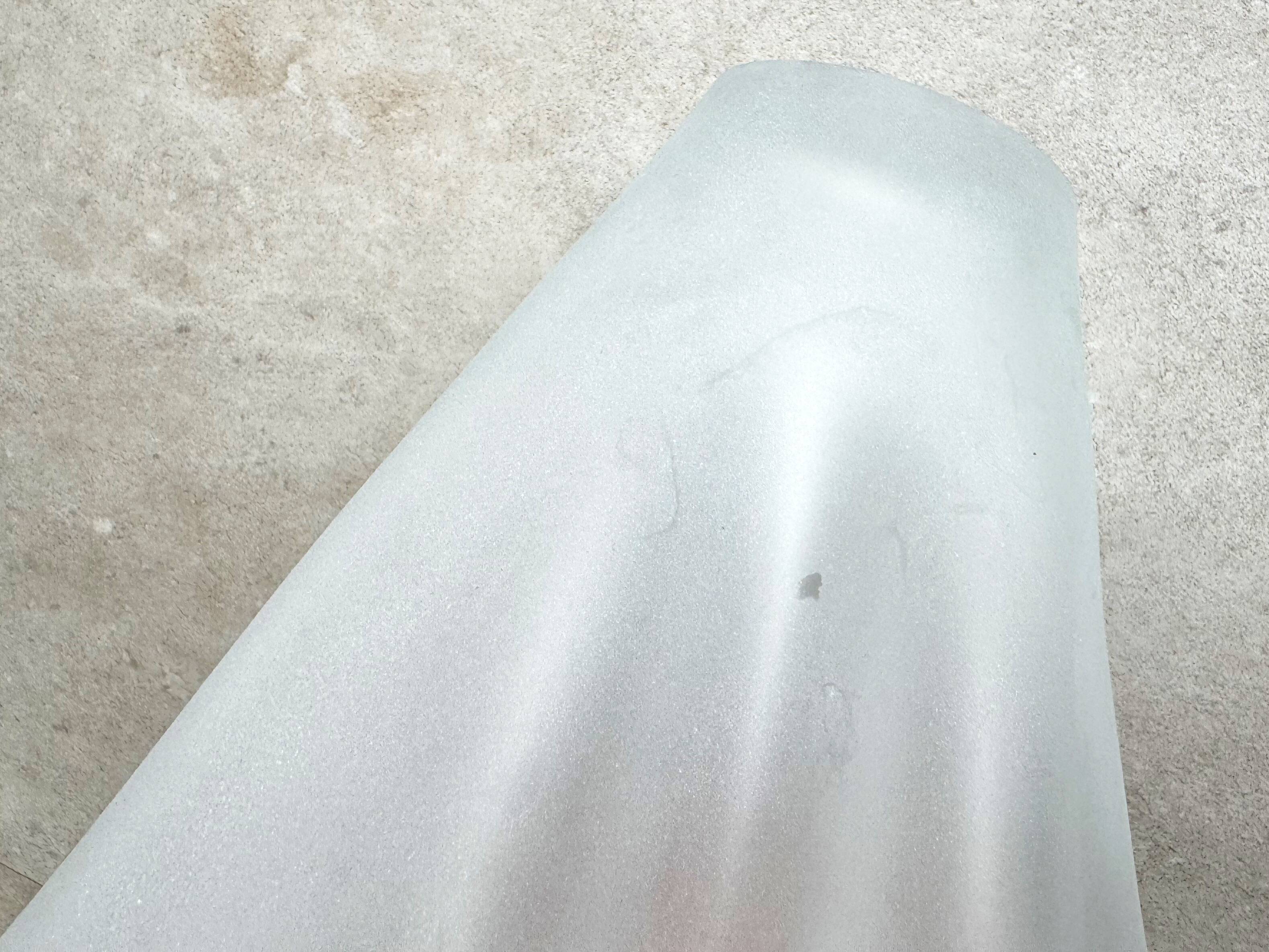 White folded glass vase