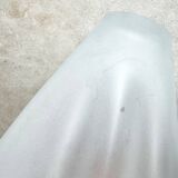 White folded glass vase