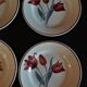 Series of six Orchies earthenware dessert plates model Simone