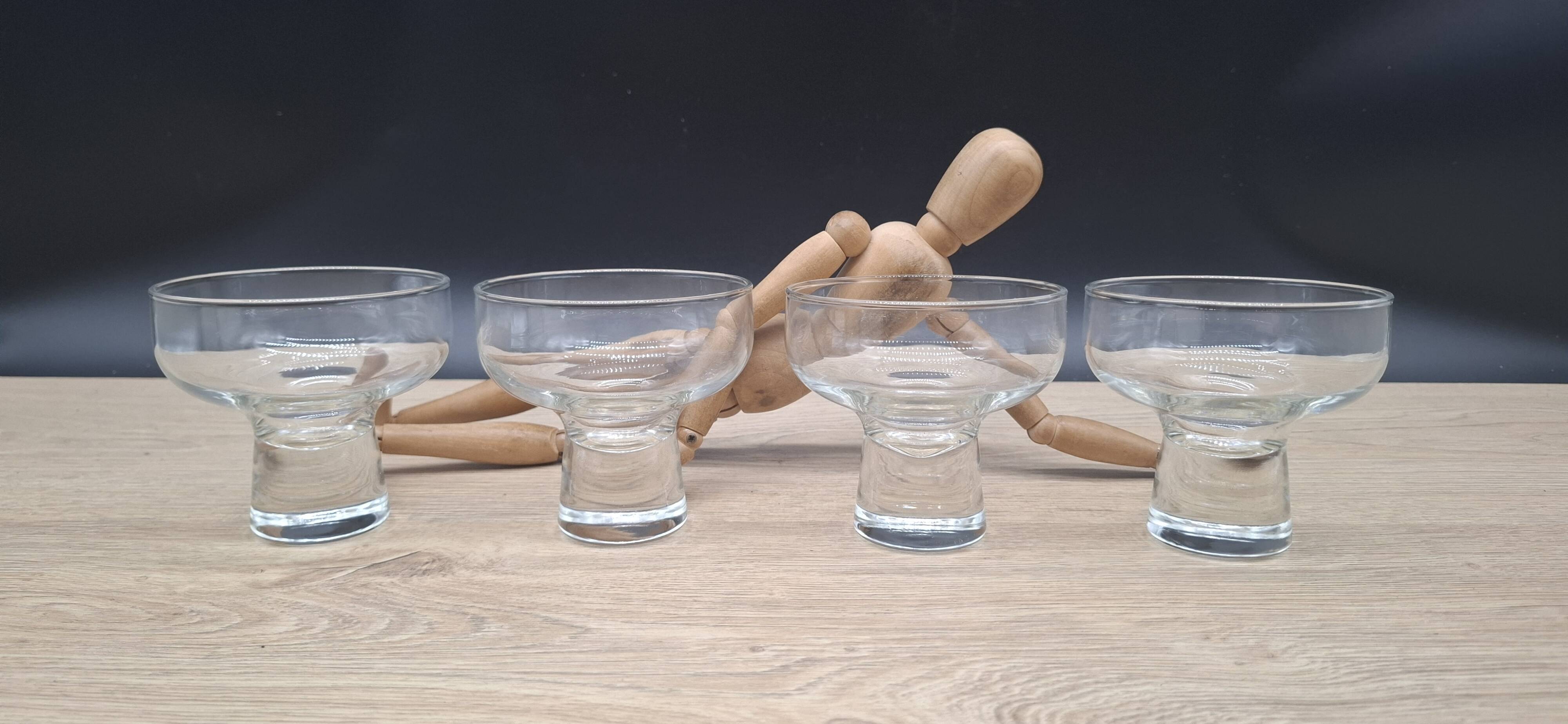 Set 4 verres italiens pied plein