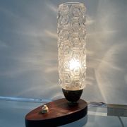 Teak and glass lamp from the 50s 60s