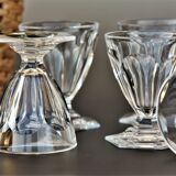 Series of 5 baccarat bourbon-style crystal port glasses