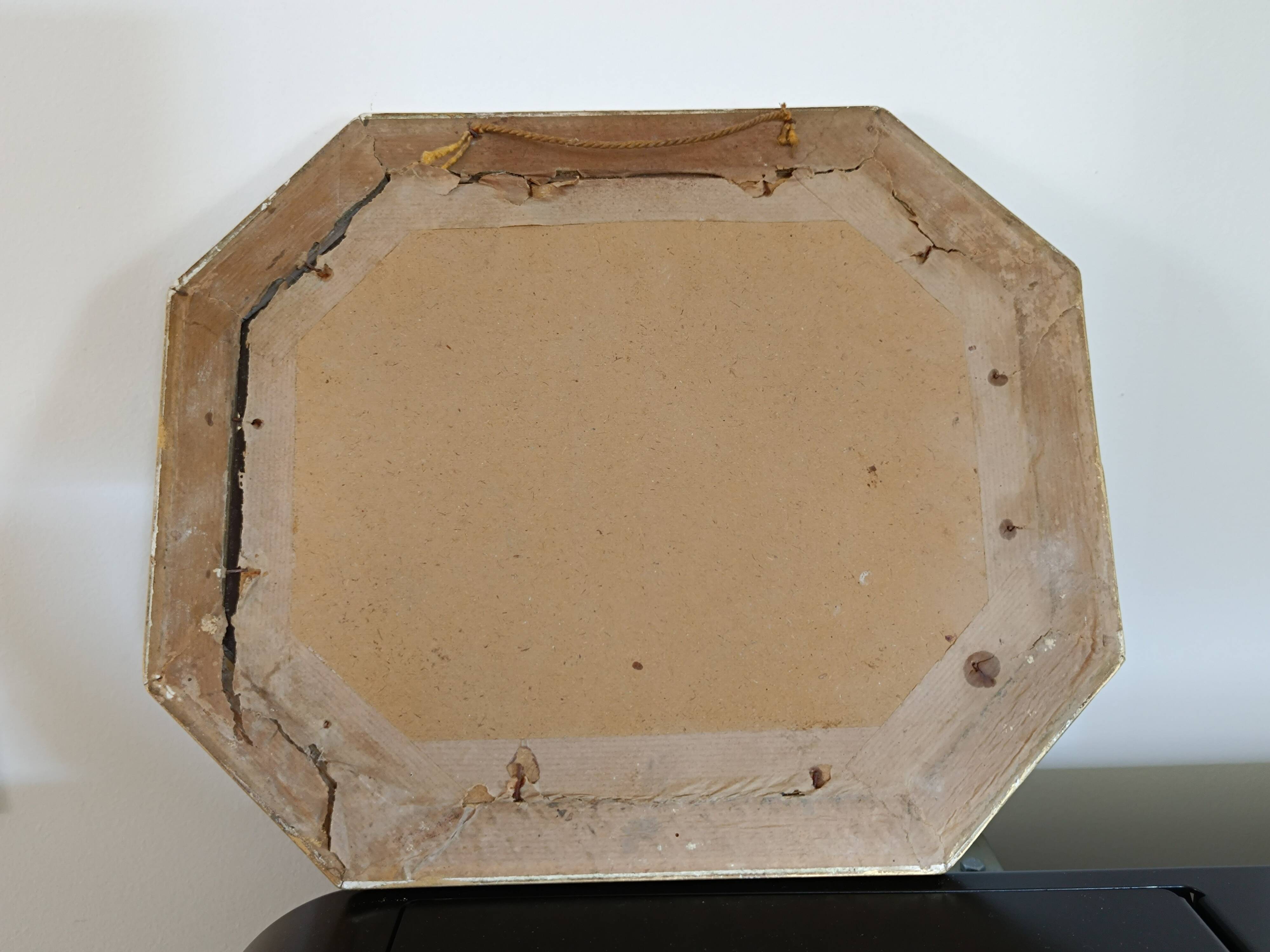 Small octagonal art nouveau mirror