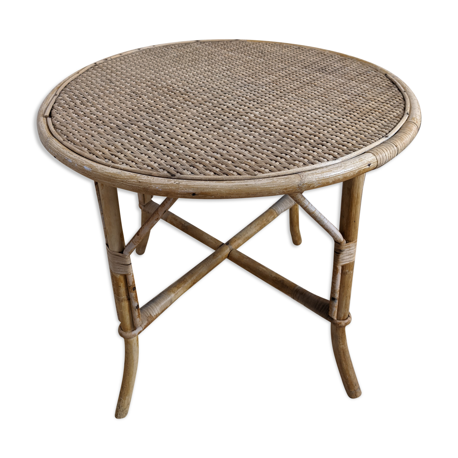 Vintage rattan table 50 years 60 for children