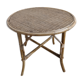 Table rotin vintage années 50/60 pour enfants