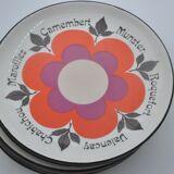 Old service 6 plates 2 cups GIEN model HARMONIS art table collection