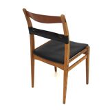 Set of 4 Scandinavian leather chairs "Remus", Yngve Ekström, Swedese, Sweden, 1960