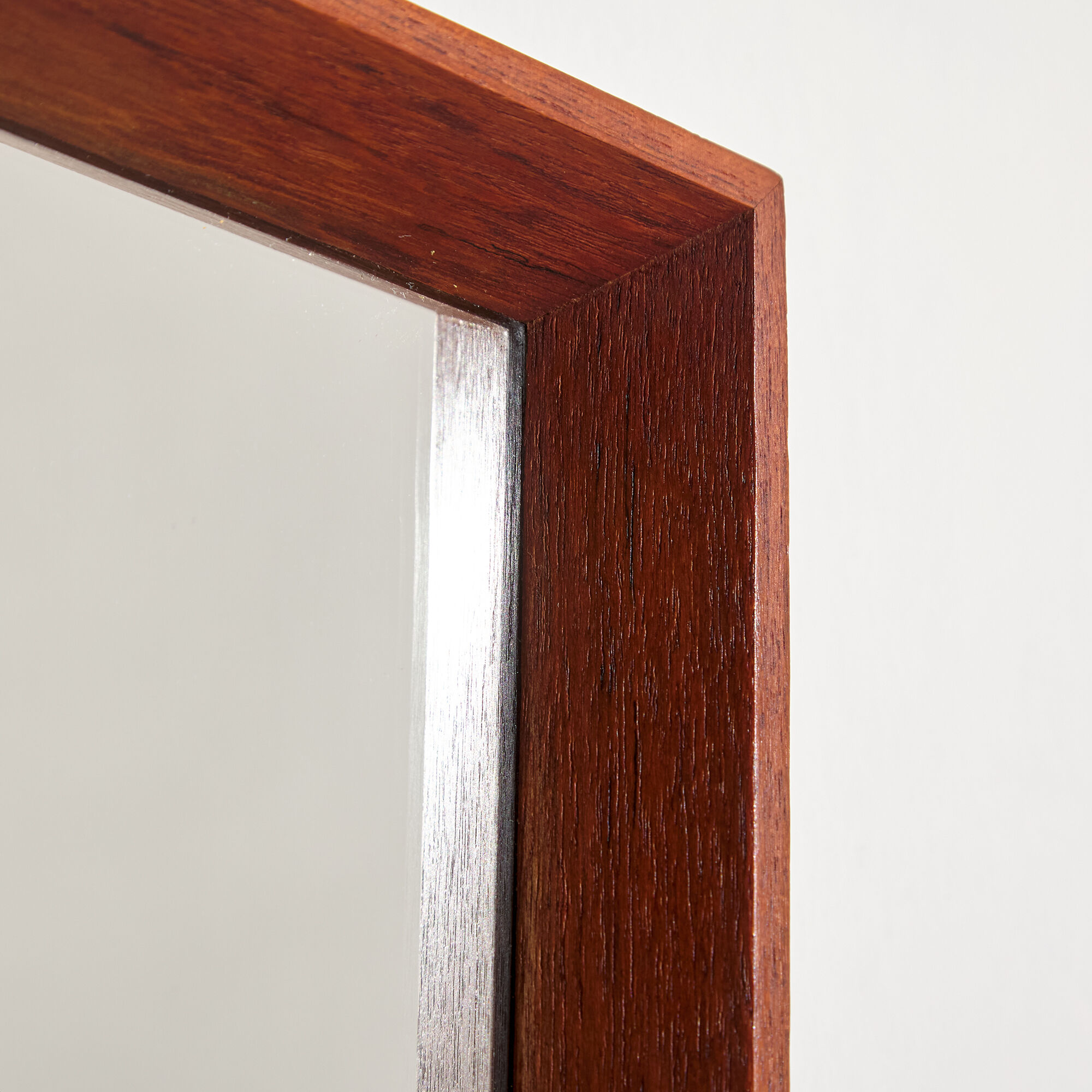 Teak framed mirror