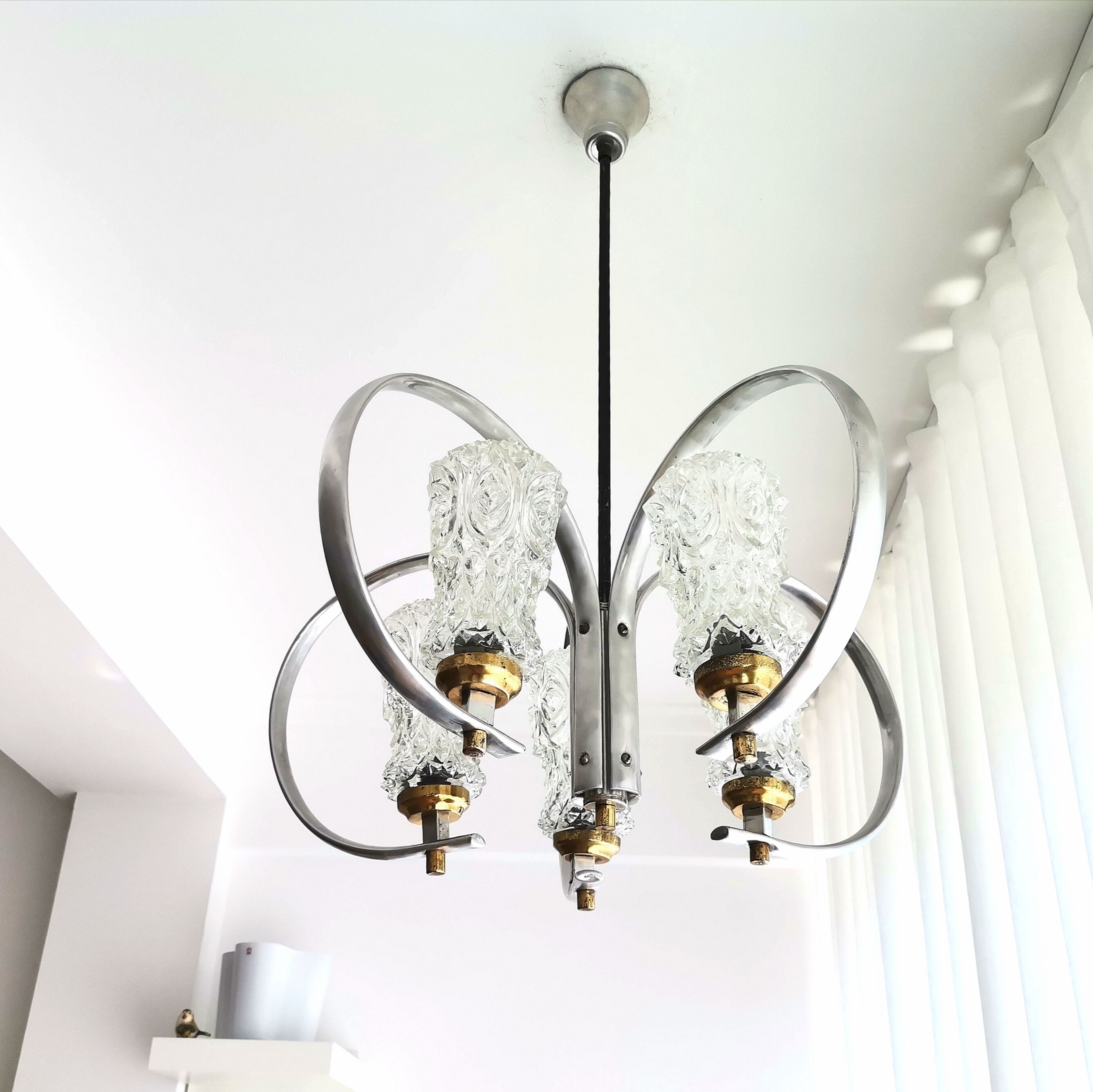 Vintage Space Age Sputnik chandelier ceiling lamp