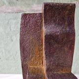 Patinated Cor Dam sculpture in fireclay, 1970s