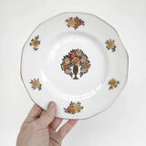 Set of 6 Limoges porcelain flat plates
