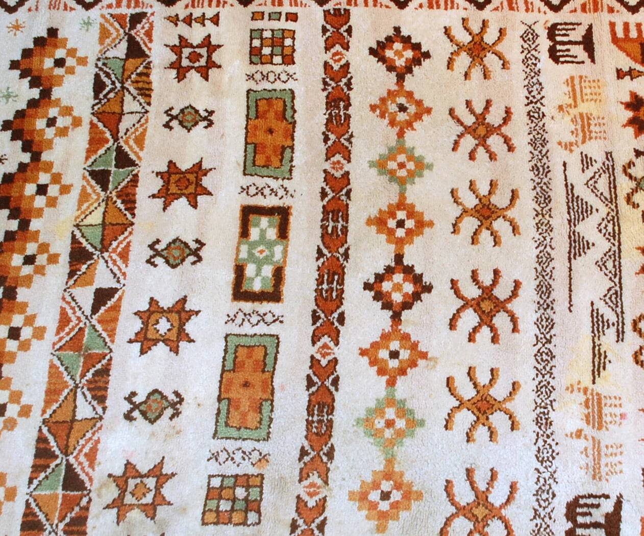 Tapis Savonnerie belge vintage 6,3' x 8,7' (192 cm x 265 cm) années 1960 - 1B555