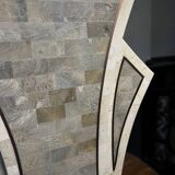 Hollywood regency lamp base maitland smith (usa), tessellated stones & brass, ca 1970