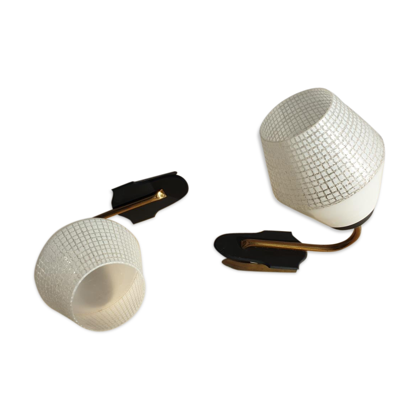 Pair of glass sconces, Arlus 1950