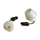 Pair of glass sconces, Arlus 1950