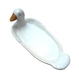 White porcelain flat duck