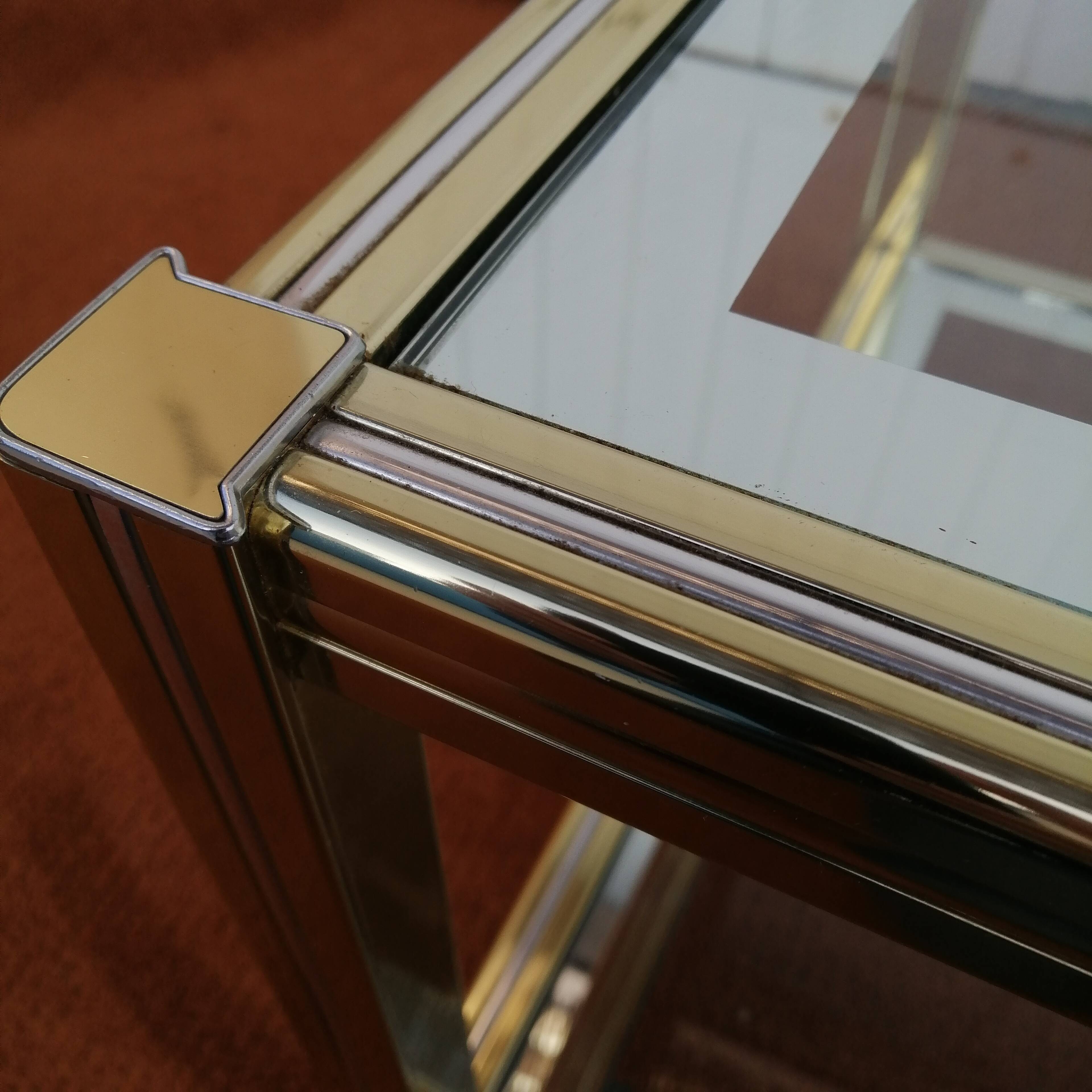 Jansen & Pierre Vandel spirit glass coffee table from the 60s