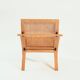 Gijs Bakker folding lounge chair rattan webbing for Castelijn, 1970s
