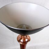 Lampe de table en cuir et laiton du milieu du siècle, Mazda France