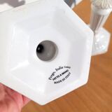 Pair of antique Italian ceramic candlesticks.