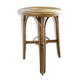 Tabouret en rotin des années 70