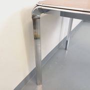 Pierre Paulin vintage square dining table in rosewood and metal